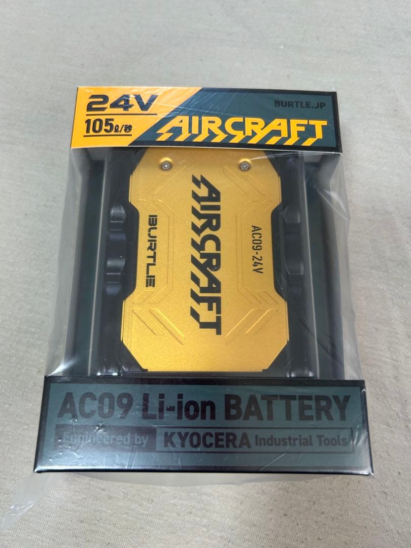 2025 バートル エアークラフト 24Vバッテリー メタリックゴールド