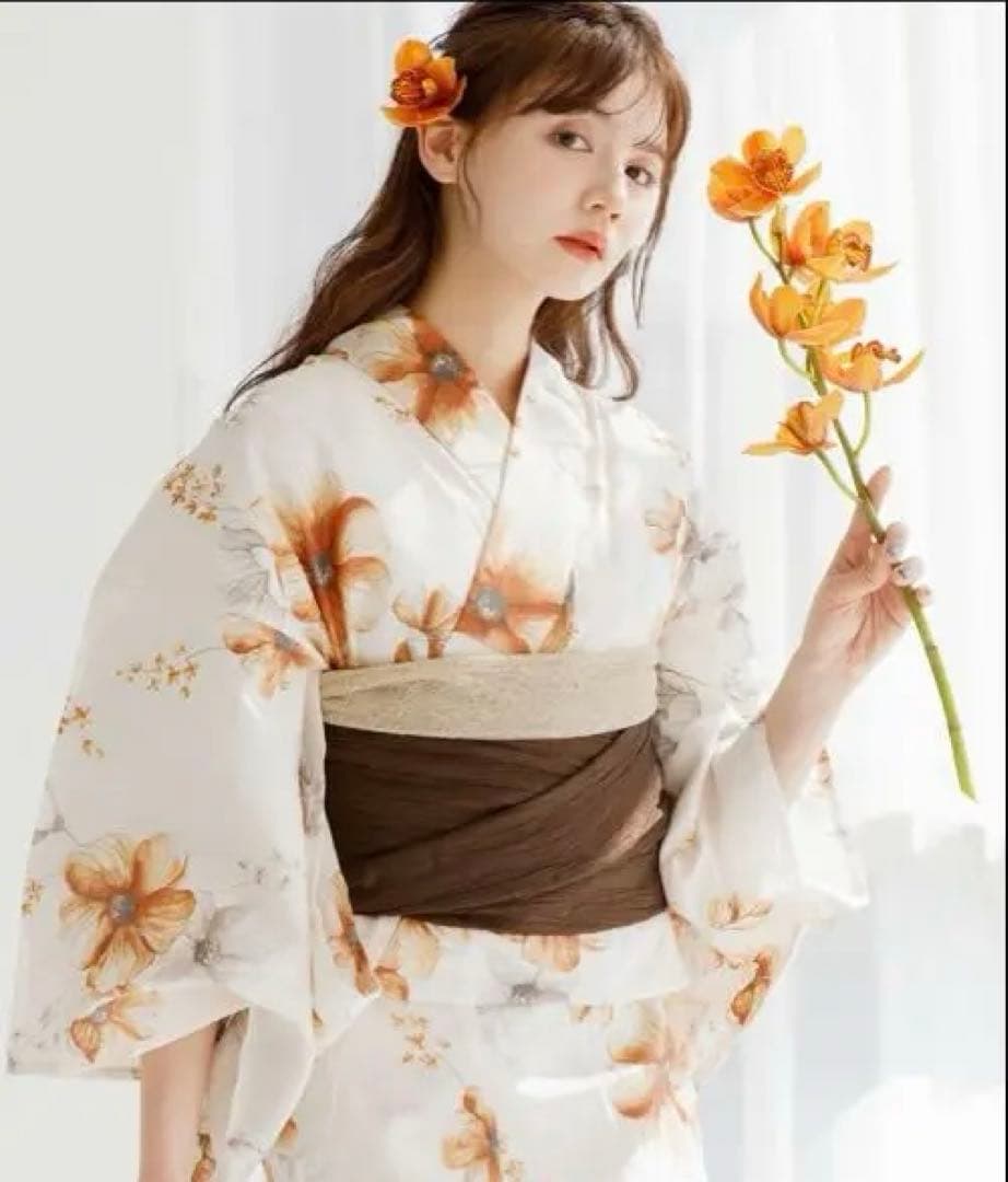 Dita ディータ浴衣5点セット(ゆかた・帯・下駄・着付けマニュアル・腰ひも)