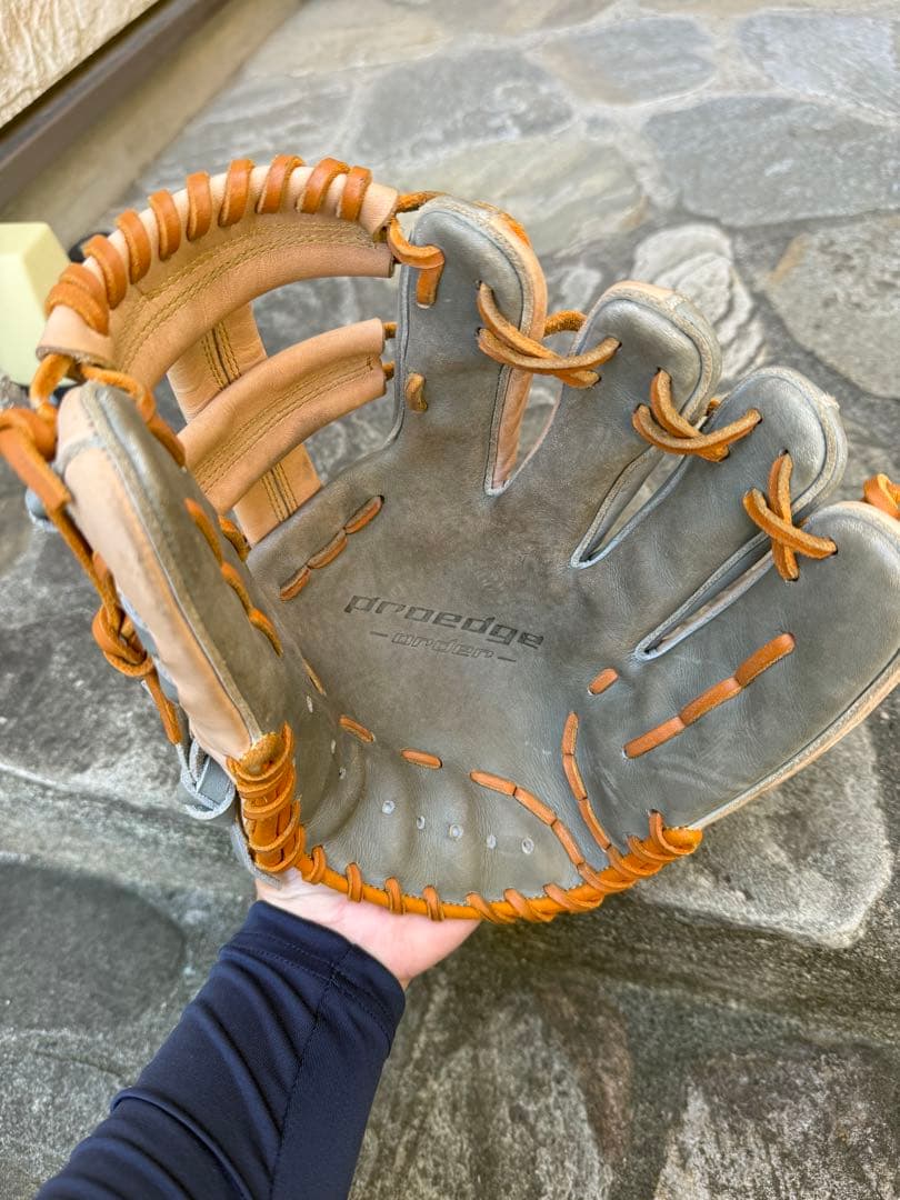 SSK Pro Edge 軟式グローブ ベージュ/グレー