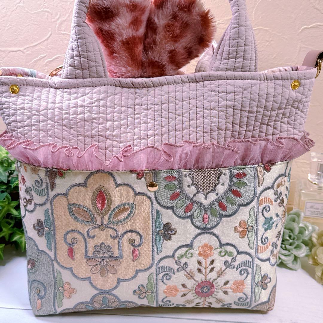 あ*き様 コヤンイサムチョン♡bigアンコちゃんミニポーチ付きインド刺繍×ヌビト