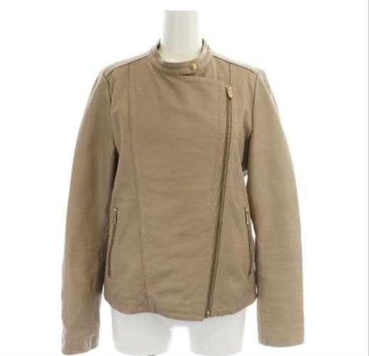 NOBLE ベージュ シングルライダースジャケット