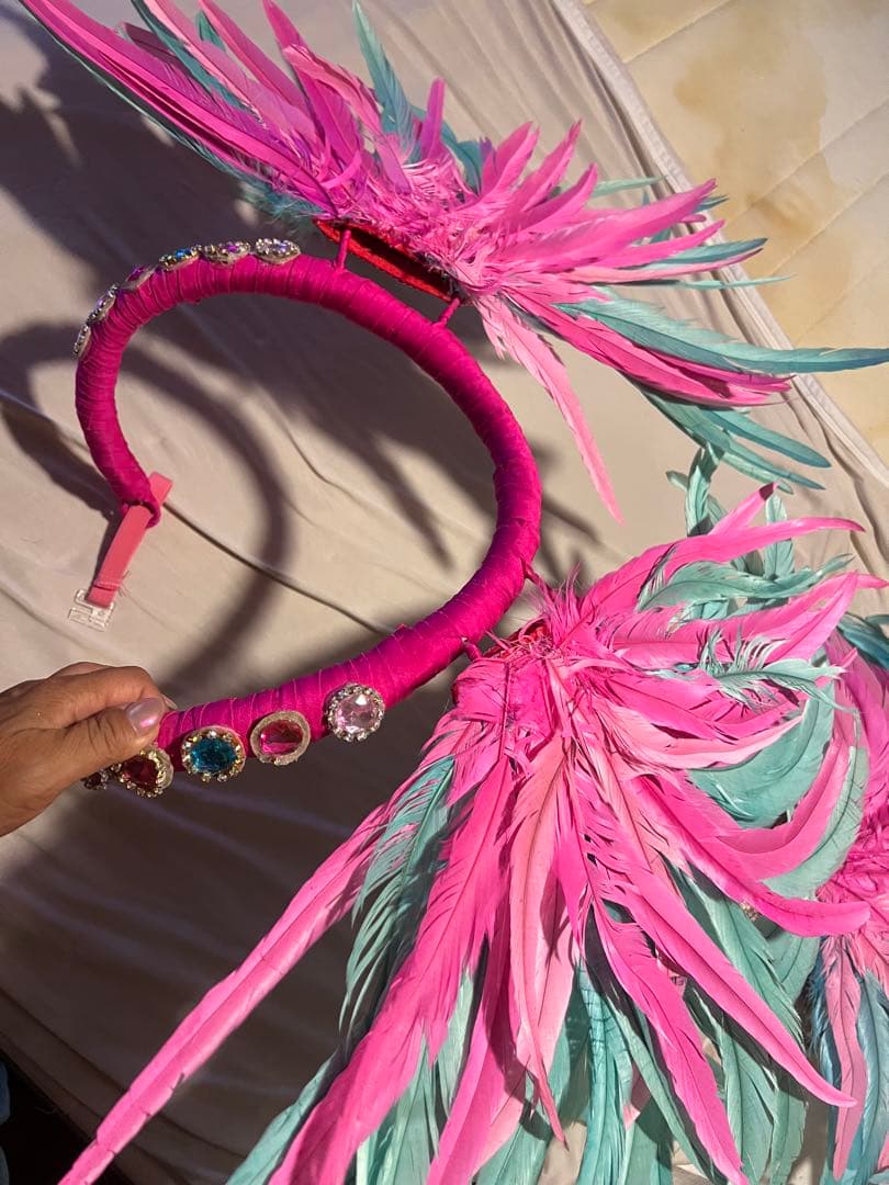 ダンス衣装/サンバ/パフォーマンス/ピンク系ステージ衣装