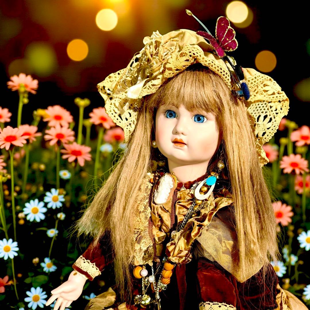 ビスクドール ジュモー フランス プリンセスドレス シェルカメオ エリザベスコイ