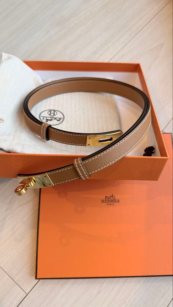 M様☆HERMES ケリーベルト/ ゴールド