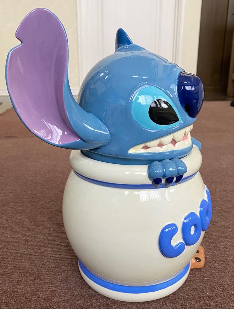 アンティーク ディズニー スティッチ陶器製クッキージャー リロアンドスティッチ