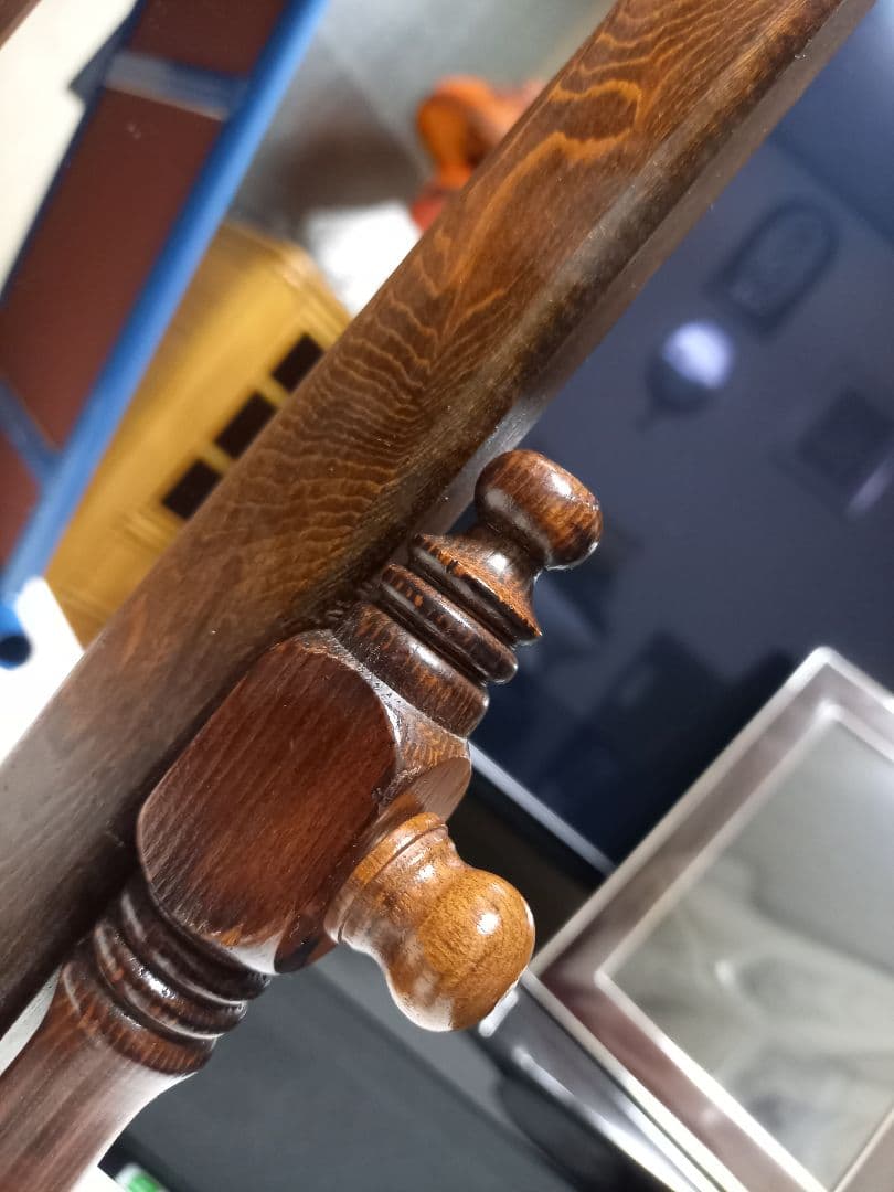 ココナッツ　様売約済　1970's　コロニアルウッド　テーブル　スタンド　ミラー