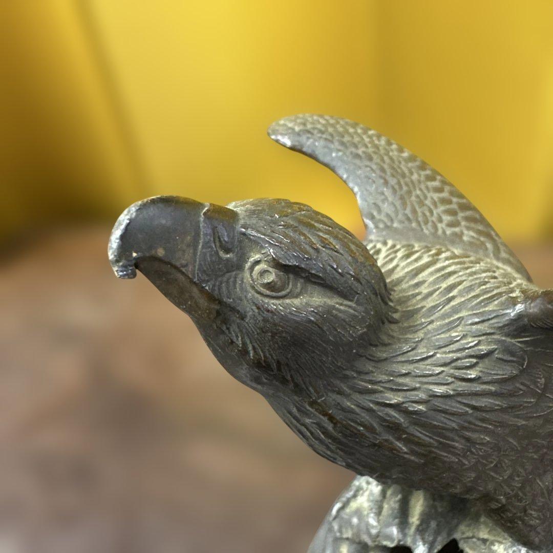 金工，锡製，ヴィンテージ 鷹 オブジェ 置物 インテリア