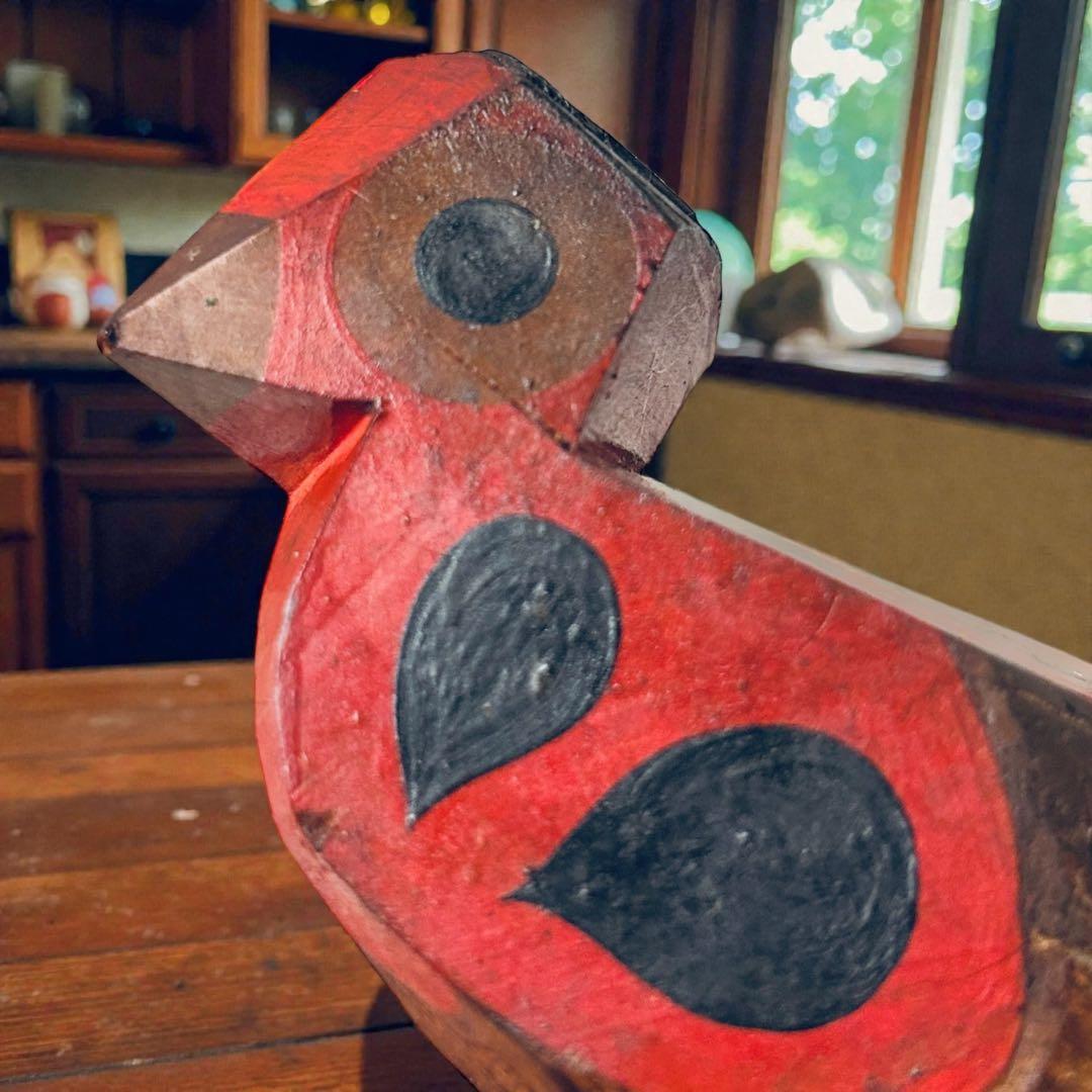 佐賀県廃絶郷土玩具 杵島山（きしまやま）一刀彫り・きゃつぐろC・新里真紗生 民藝