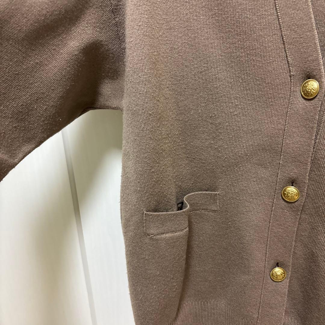 mila owen アップリケデザイン金釦Vネック ニットカーディガン