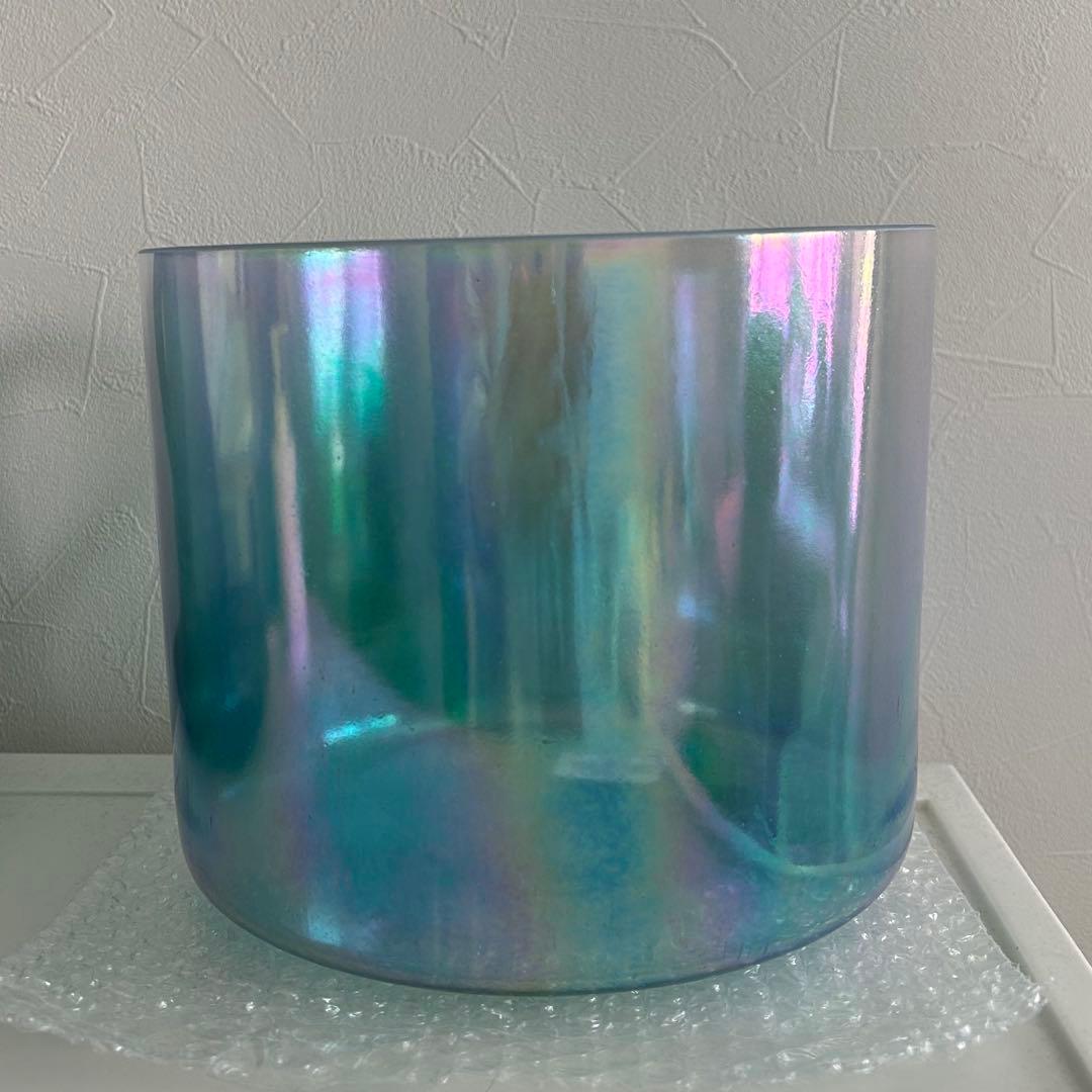 クリスタルボウル 9インチ A#+40 アクアゴールド(インサイド)プラチナ