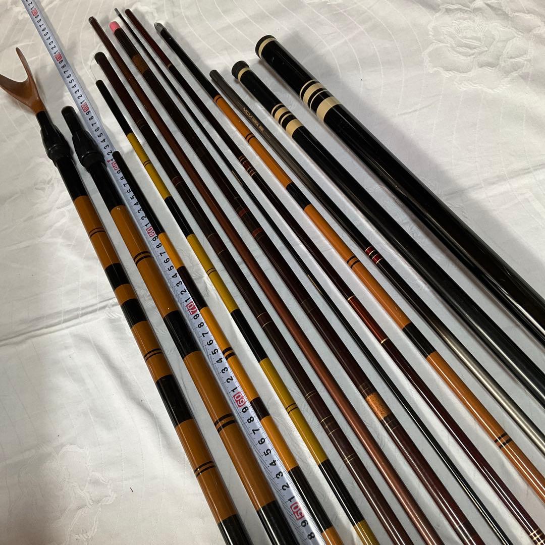 釣り具まとめ売り、へら竿、のべ竿、振り出し竿、リメイク竿、（グラス、カーボン製）