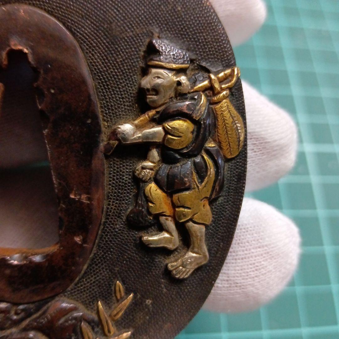 日本刀鍔　象嵌入り①