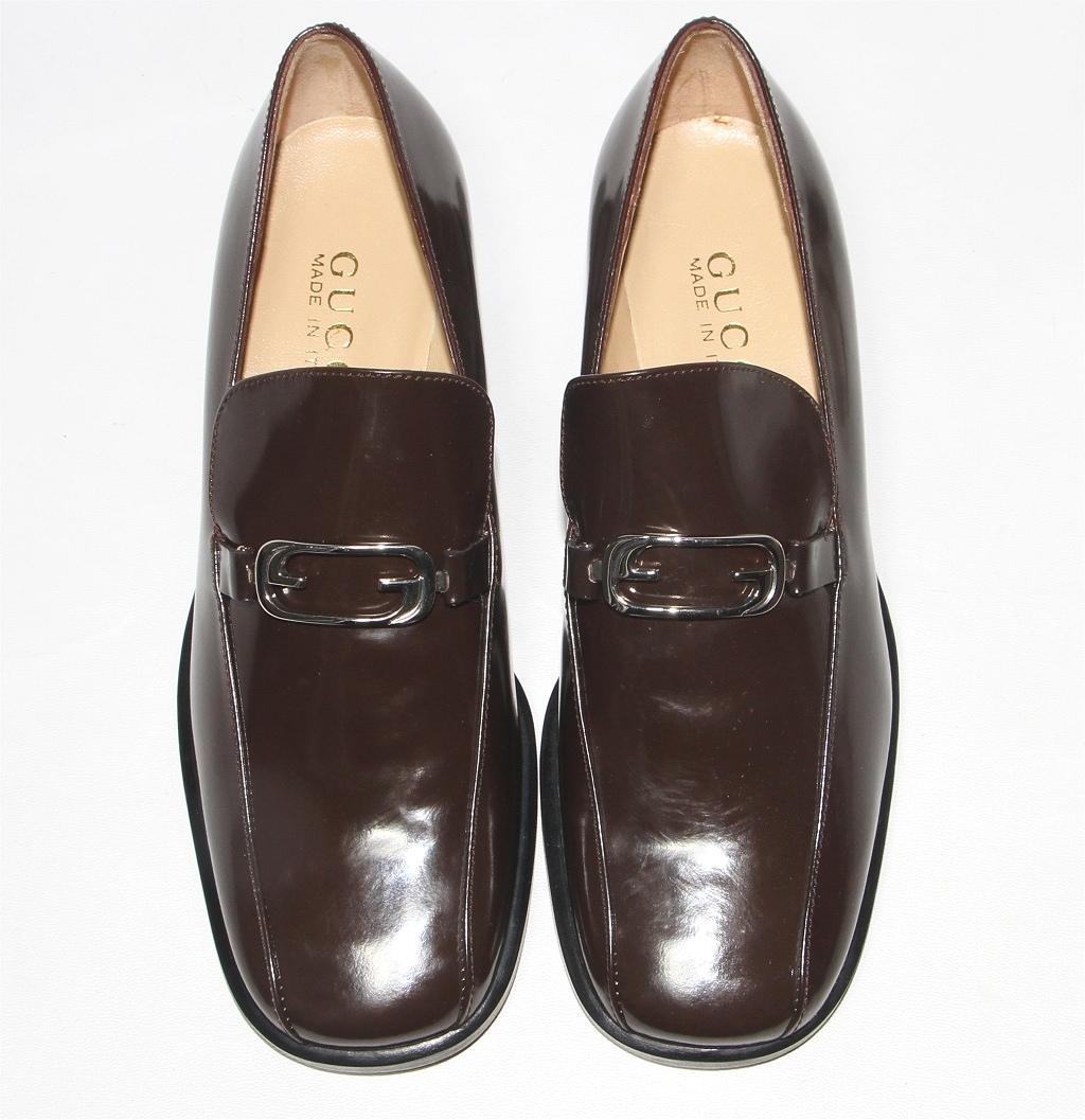 H*o様 GUCCI ローファー GGロゴ ダークブラウン 本革 35 C 未使