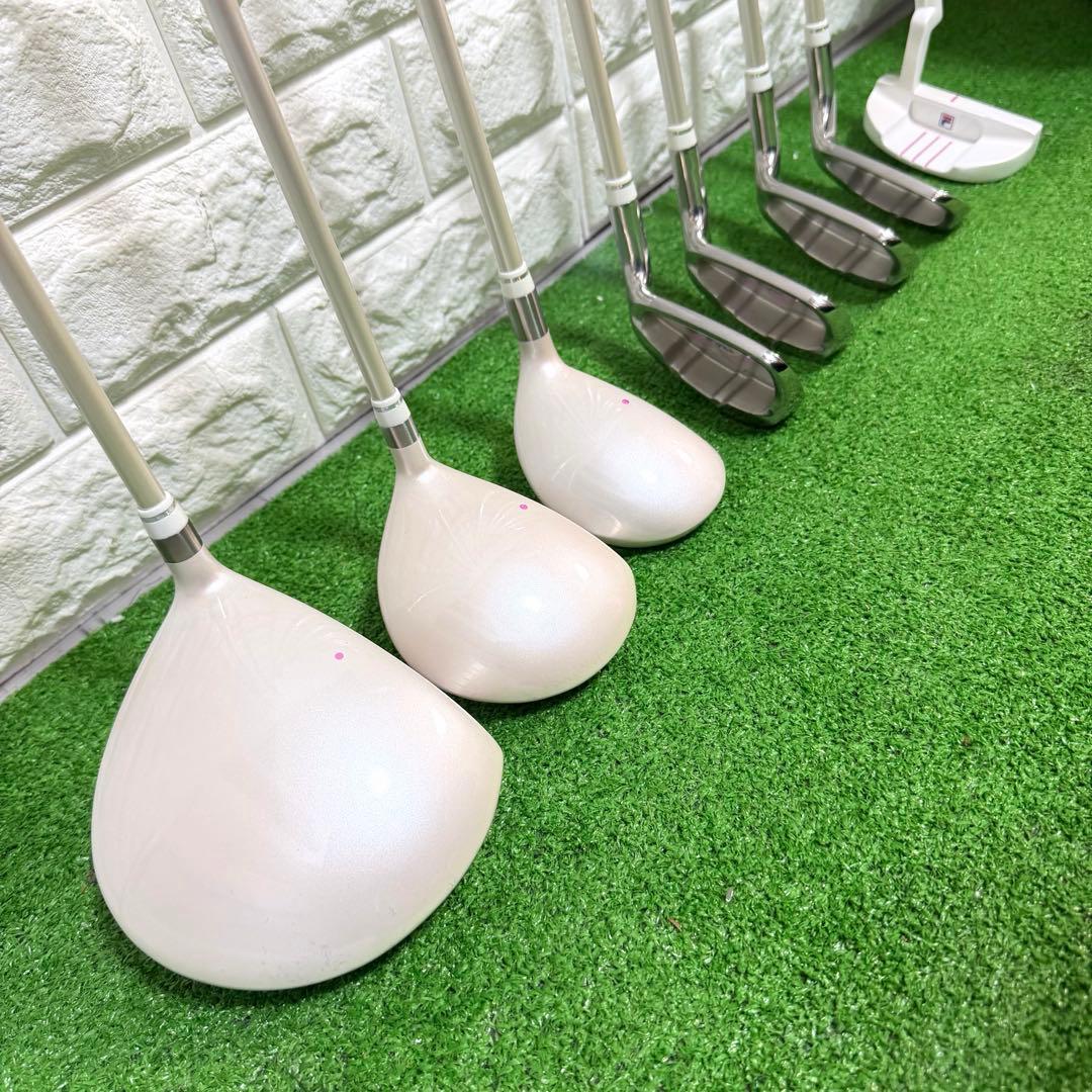 ゴルフセット　美品　FILA レディース　右打ち　ラウンド仕様　飛距離抜群　良好