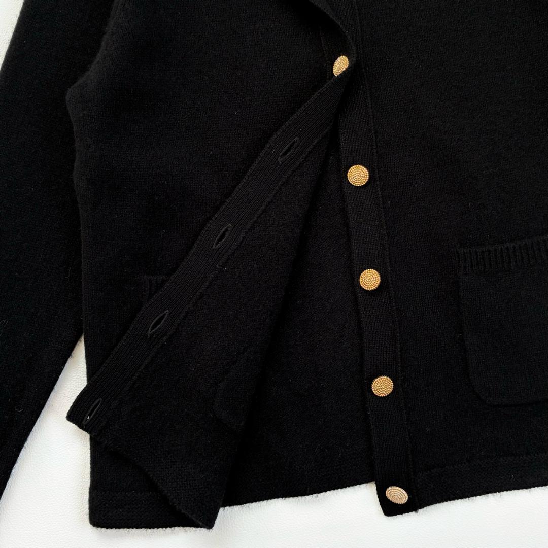 美品 ダーマコレクション カシミヤ 100% 金釦 カーディガン