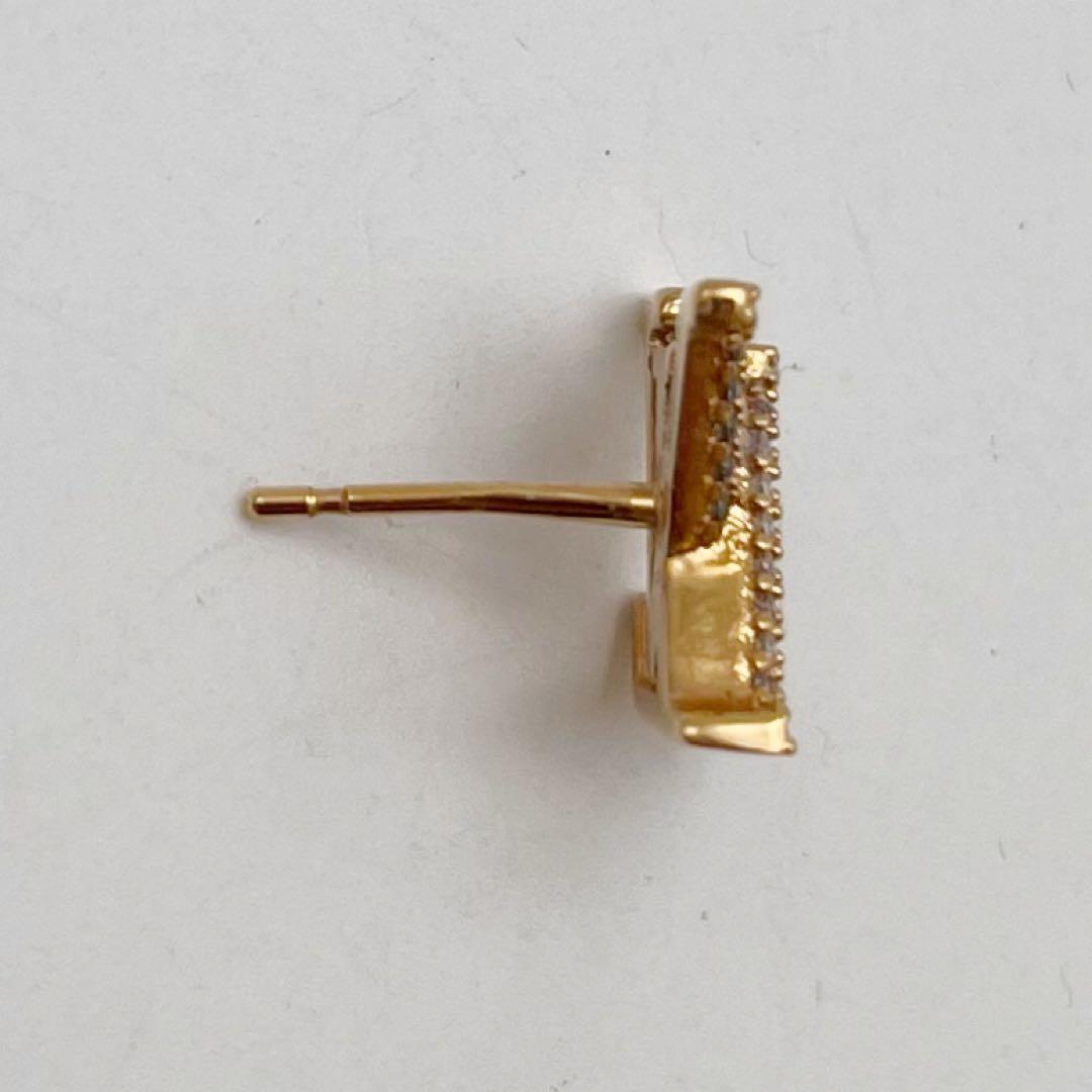 ルイヴィトン ピアス LV アイコニック ストラス メタル ゴールドカラー 片方