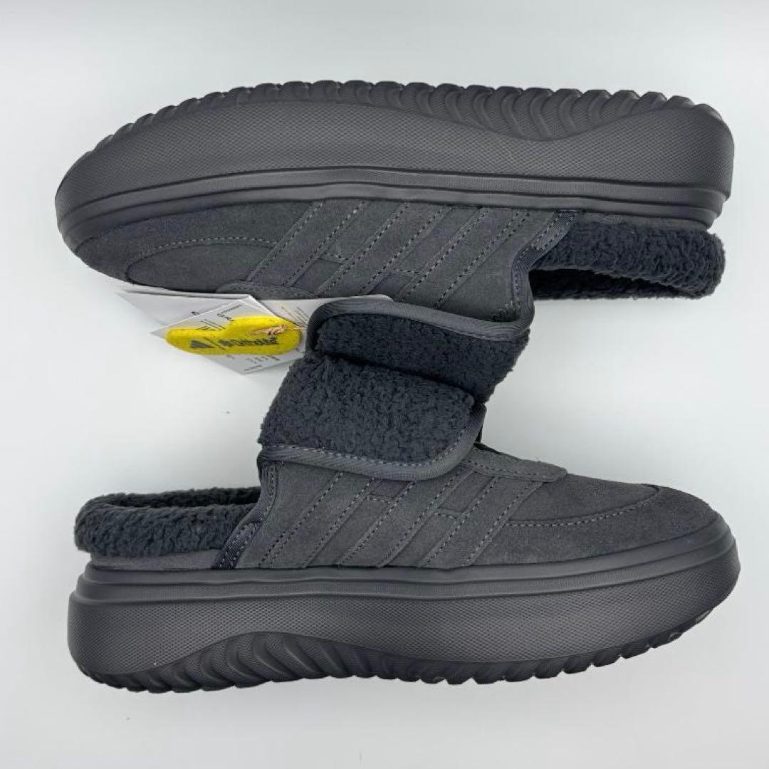 【韓国限定】adidas グランドコートミュール　グレー　スリッポン　24.0