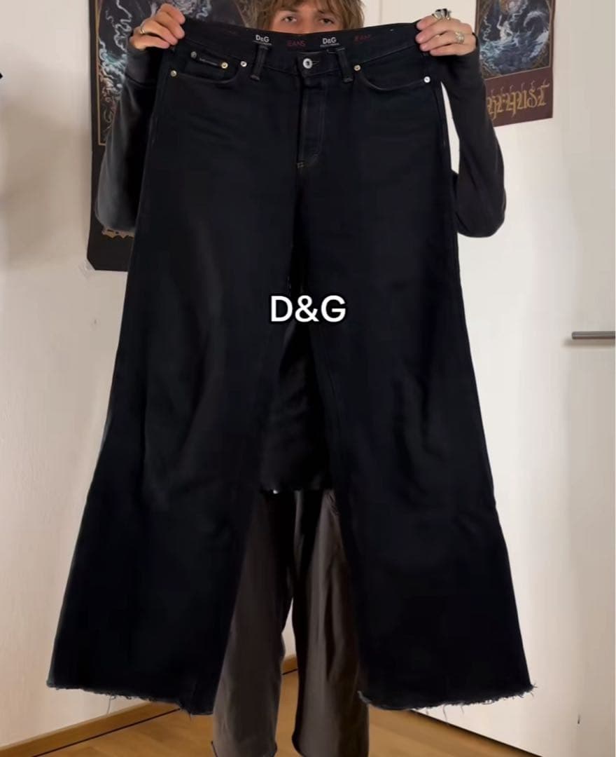 d&g dolce&gabbana straight jeans 黒 hedi