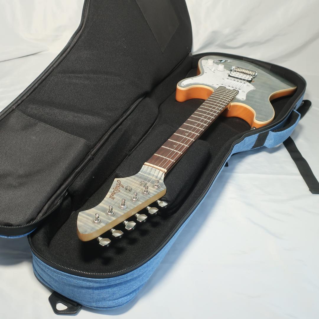 美品 AriaProII 714-AE200 エレキギター ギグバッグ付 ブルー