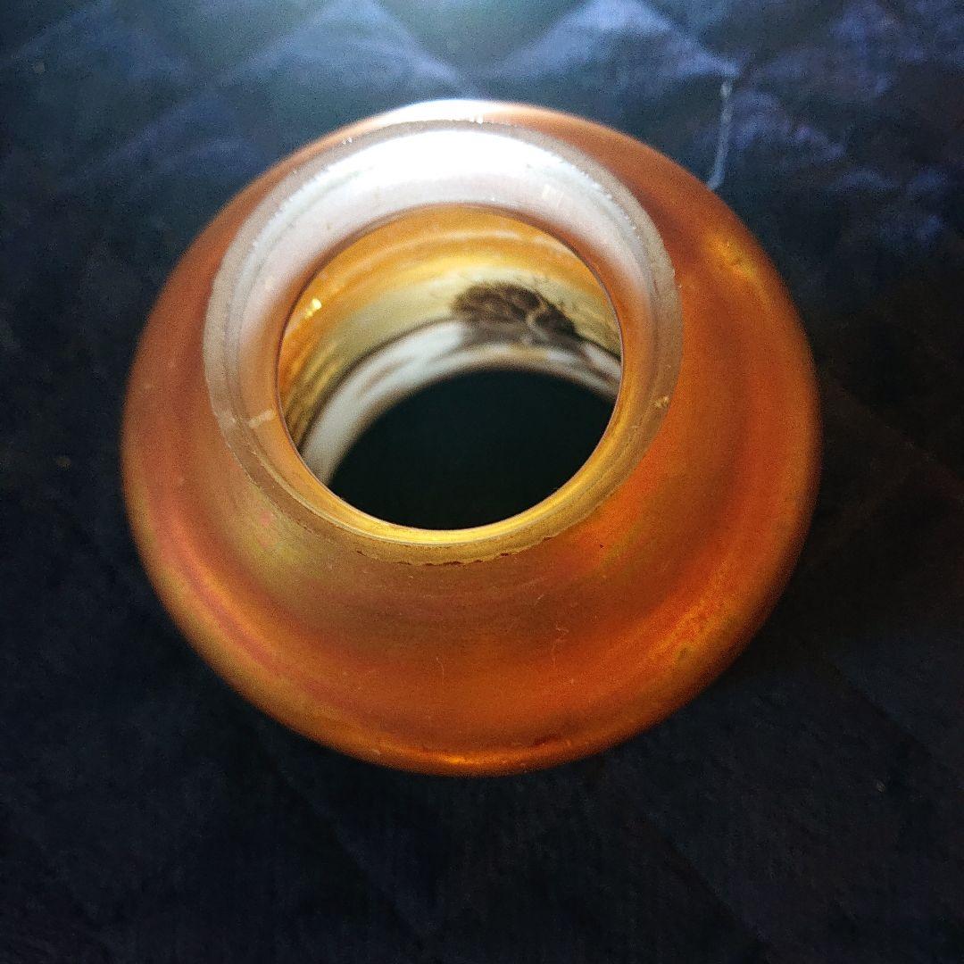 美品☆イギリス冬景色手描、ガラスランプシェード、アンティーク