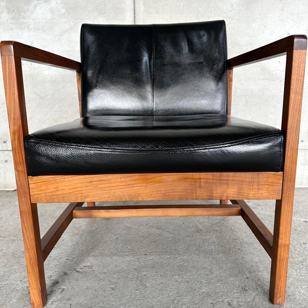 SHIGIYAMA ウォールナット ミッドセンチュリー アームチェア 天然皮革
