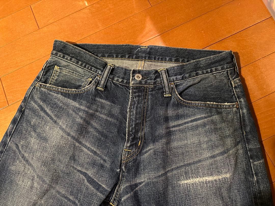 SEQUEL × FRAGMENT DAMAGE DENIM PANTS S