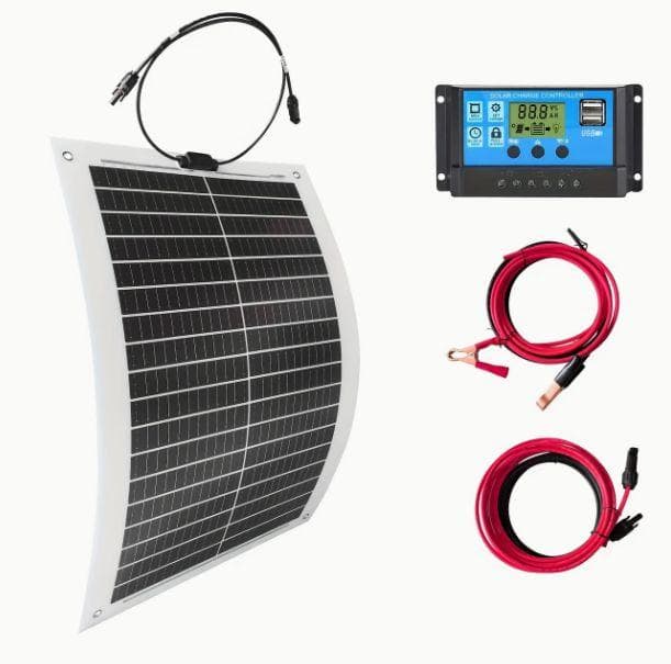 ⭐️ 100W 曲がる!! ソーラー 薄型MPPT対応 防水 車中泊対応