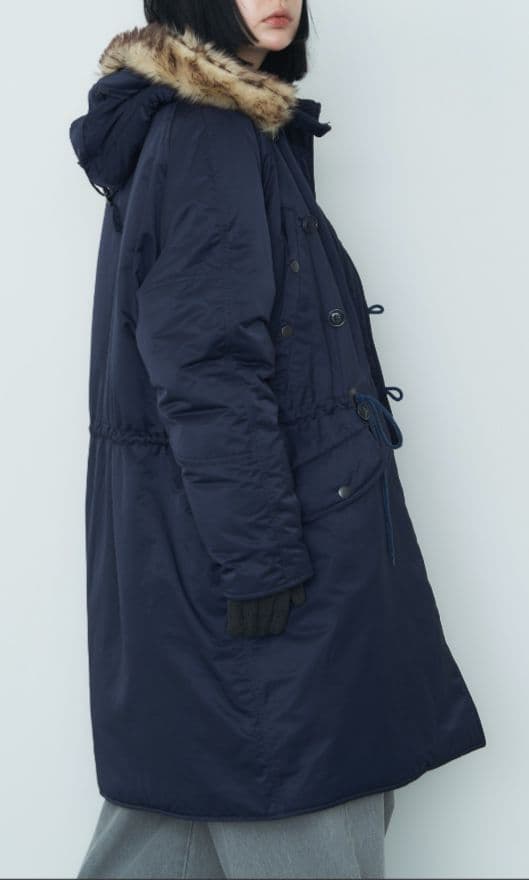 AIVER　N-3フライトコート　モッズコート　ネイビー