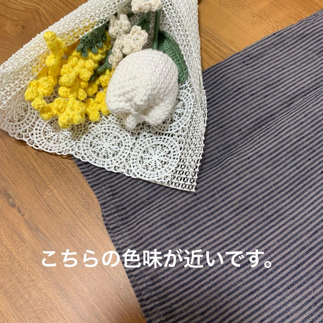 ネストローブ　リネンストライプボトルギャザーブラウス