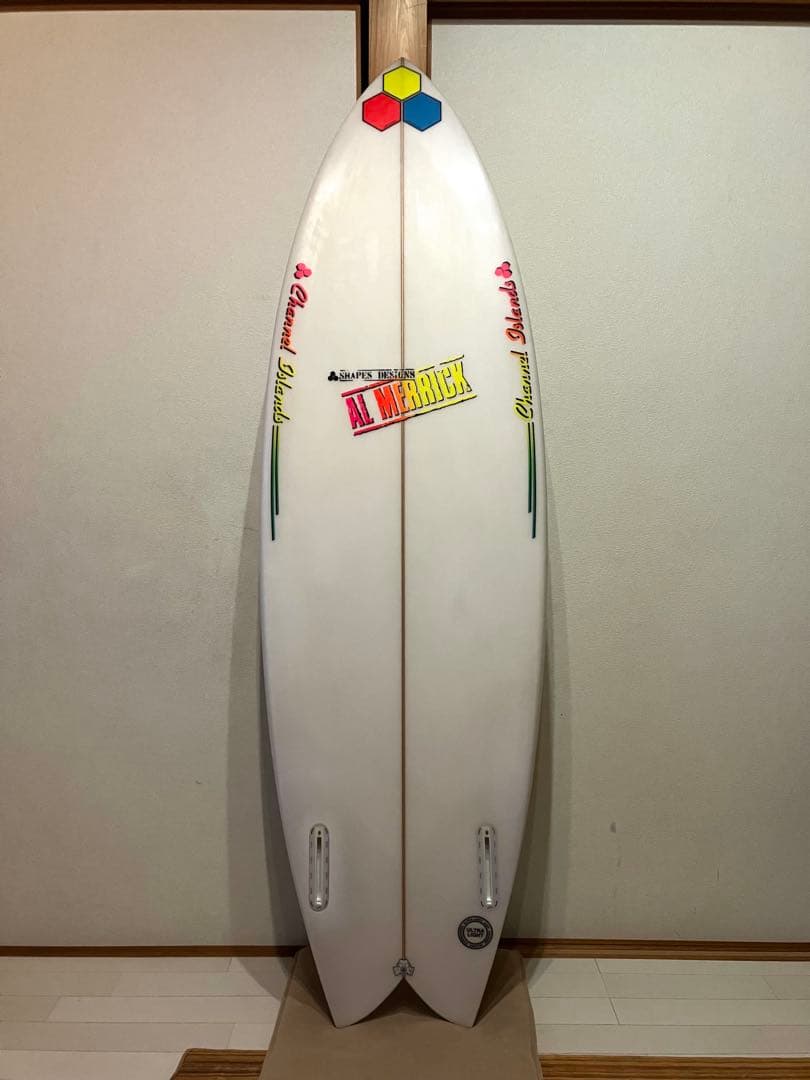 フィッシュベアード5'7\" AL MERRICK ショートボード ホワイト