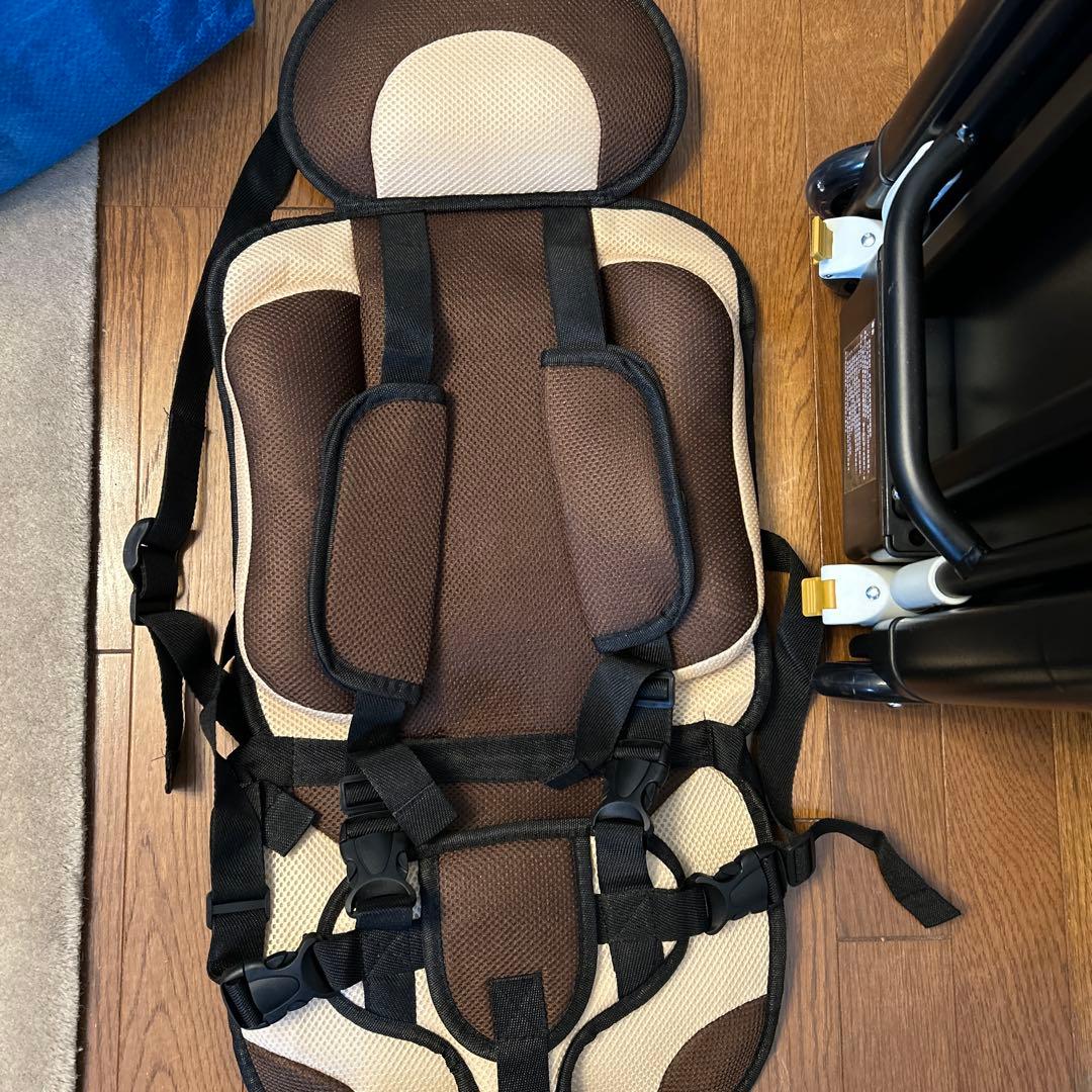 ホワイト ブラック キャリーカート 旅行用品　スーツケース　ベビーカーにもなる