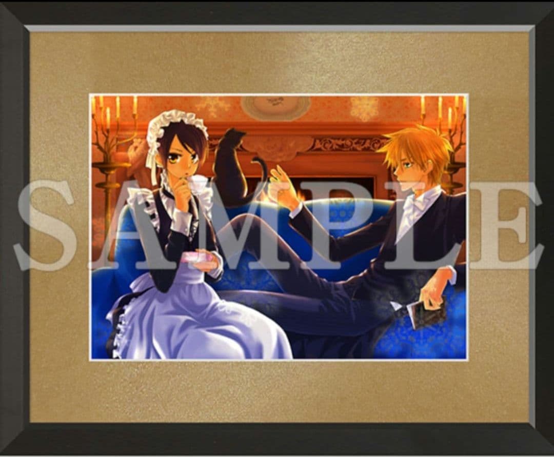 会長はメイド様　漫福ガチャ　くじ　B　額装高精細複製画　鮎沢美咲　碓氷拓海