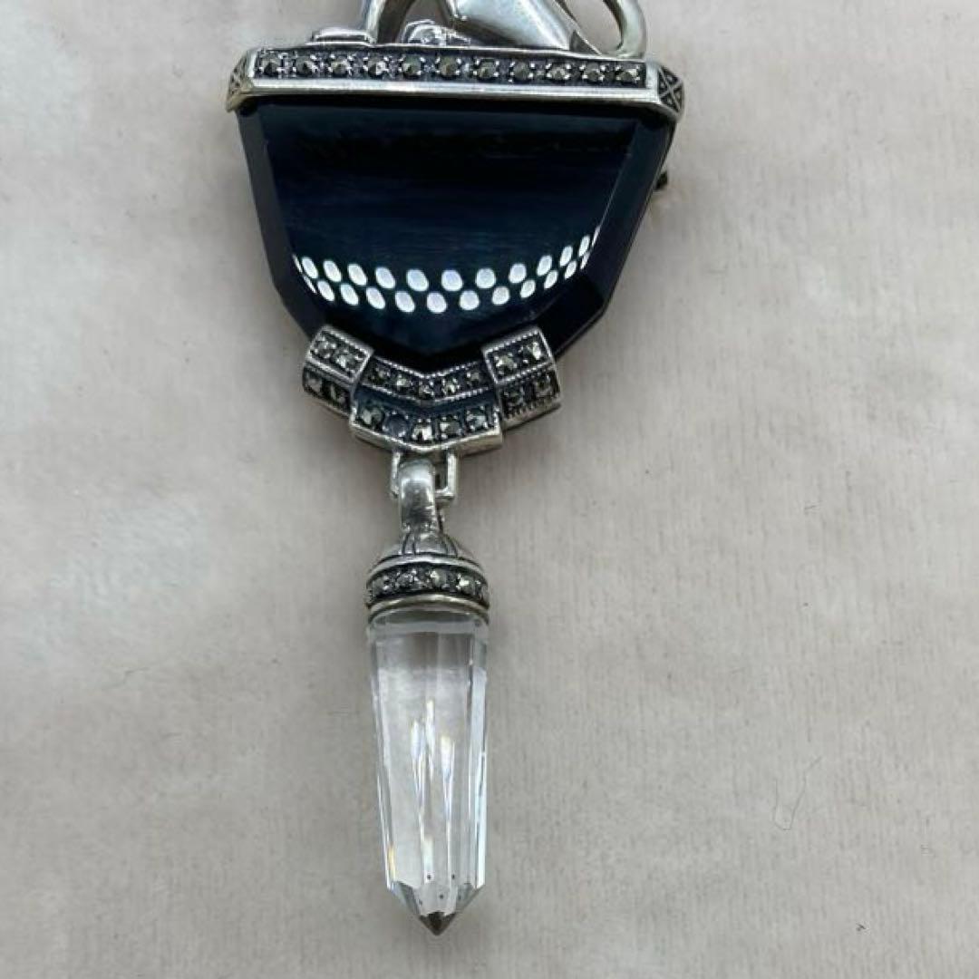 Ari D Norman パンサー ブローチ オニキス×エメラルドアイ