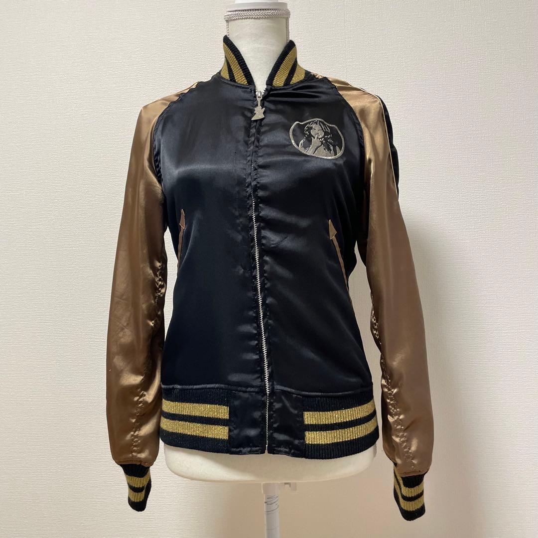 HYSTERIC GLAMOUR スカジャン　バック刺繍　ギターガールファスナー