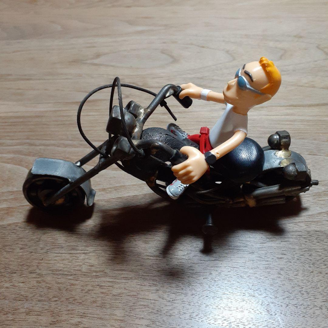 デジタル所さん⭐ハンドメイド メタルバイク アメリカンチョッパー インテリア置物