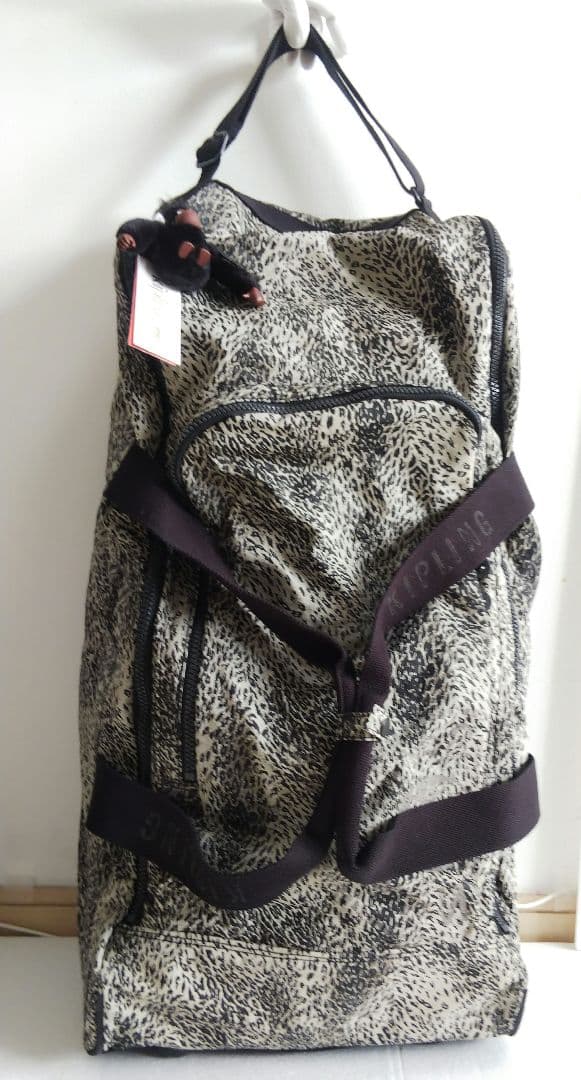 ☆新品☆ キプリング キャスター付 ボストンバッグ 大容量 アニマルプリント