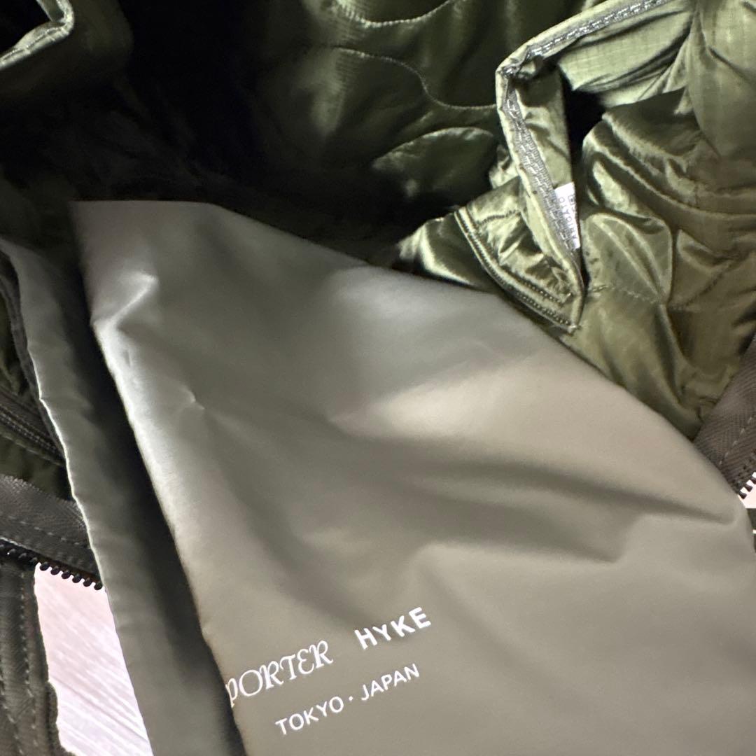 最安値/HYKE × PORTER/HELMET BAG/オリーブ/極美品