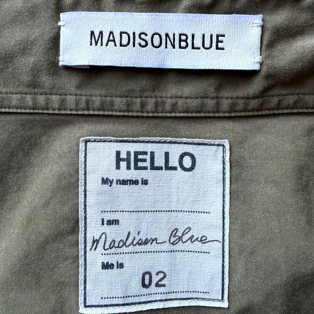 【MADISONBLUE】マダムシャツ ウォッシュドアウト カーキ コットン02