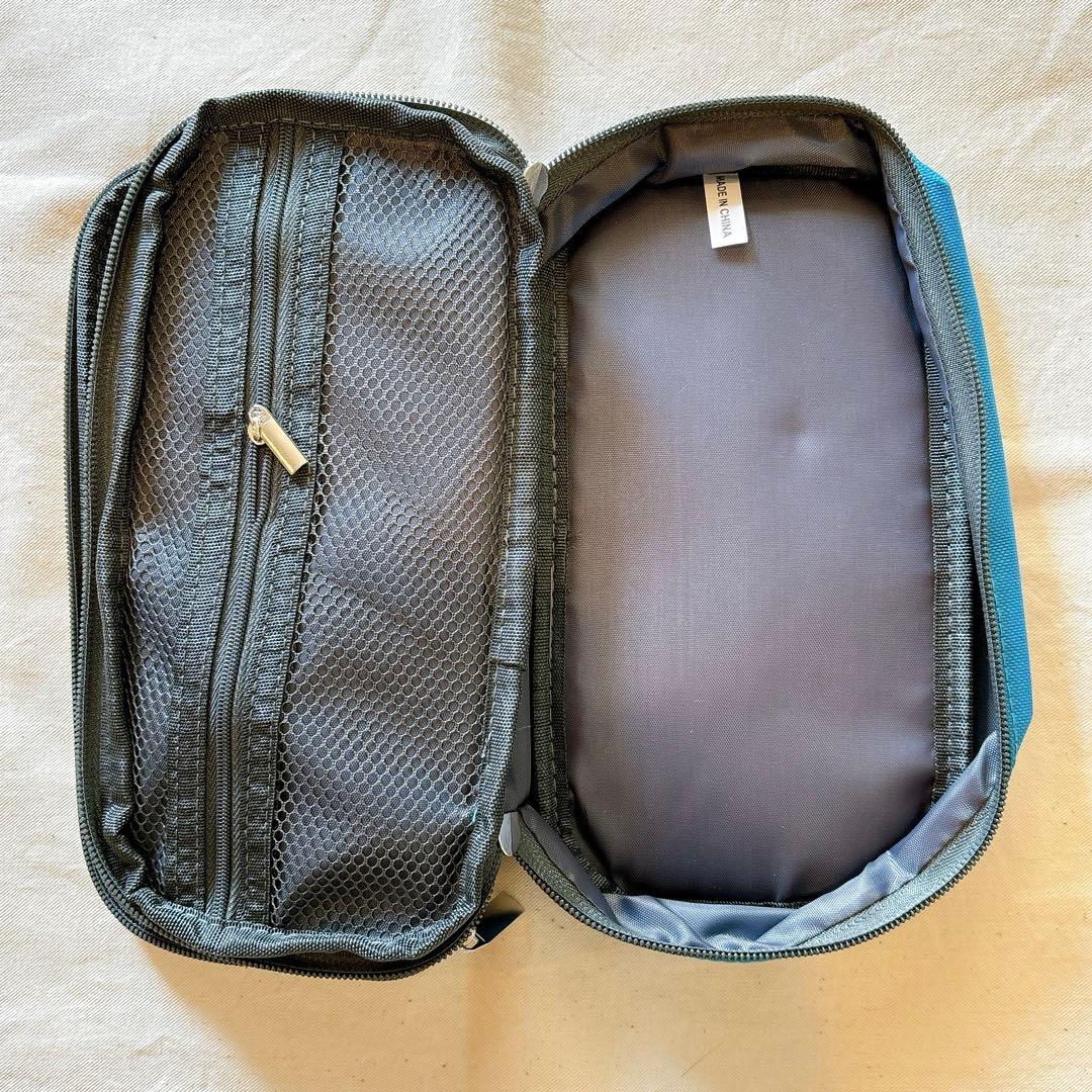 【✨大特価✨】ペンケース　多機能ペンケース　ポーチ型　ふで箱　大容量　ブルー