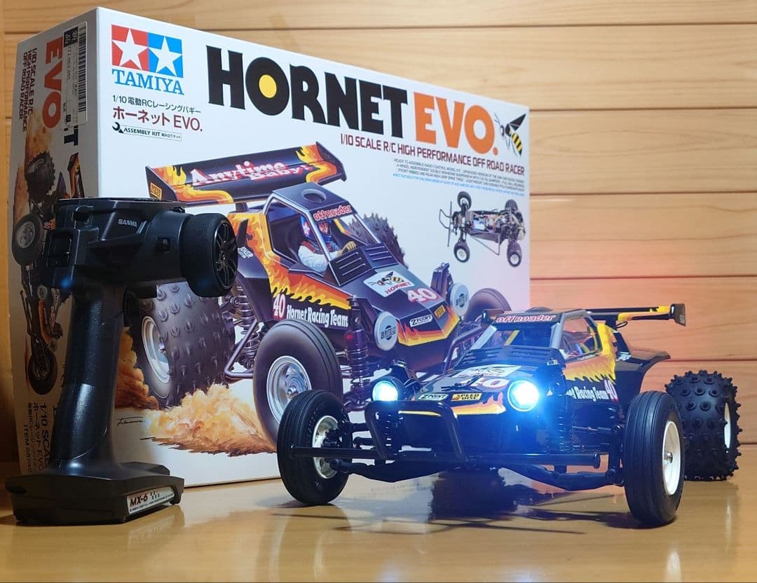 RCホーネットEVO.(LEDライト付)タミヤ＆プロポ＆バッテリー充電器完成品