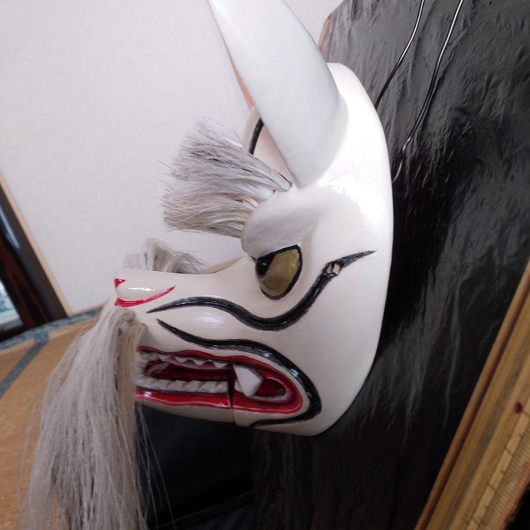 祭り面・子供用「狐(男狐)」・木彫品