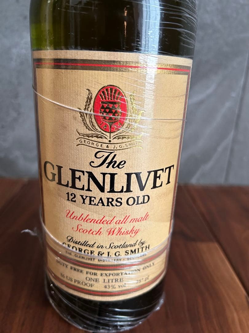 グレンリベット12年　アンブレ表記　赤アザミ　1L 1リットル　未開封