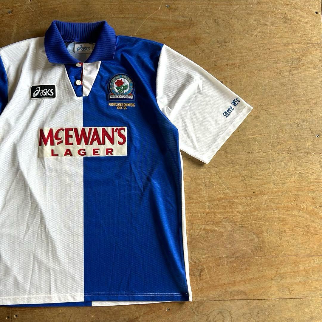 ASICS スチュアート・リプリー ブラックバーン ホーム サッカーシャツ