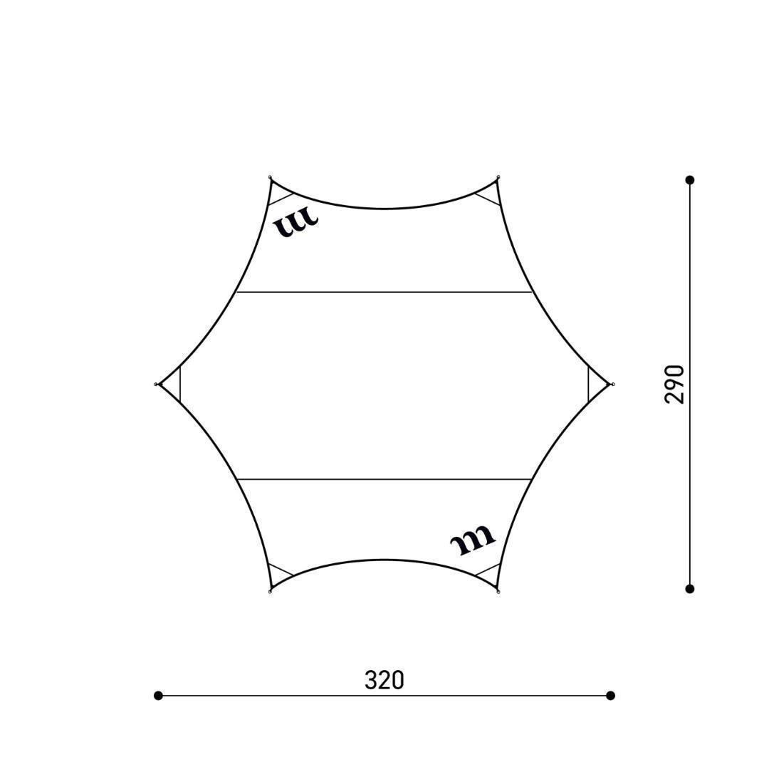 ○★新品 未使用 muraco ヘキサウルトラスパーク 定番アウトドア用タープ