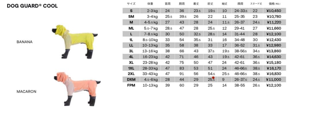 アルファアイコンドッグガードクール 2025 サイズSM