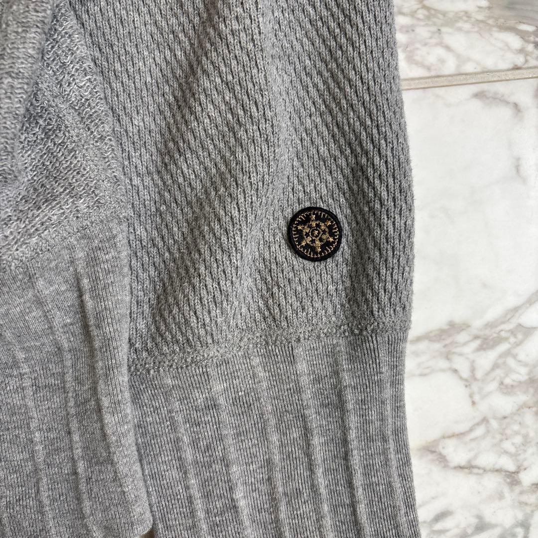 ナイジェルケーボン グレー スウェット アーミークルー