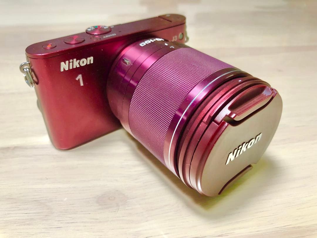 ニコン Nikon J3 10倍ズームレンズセット RED 保護レンズ付き