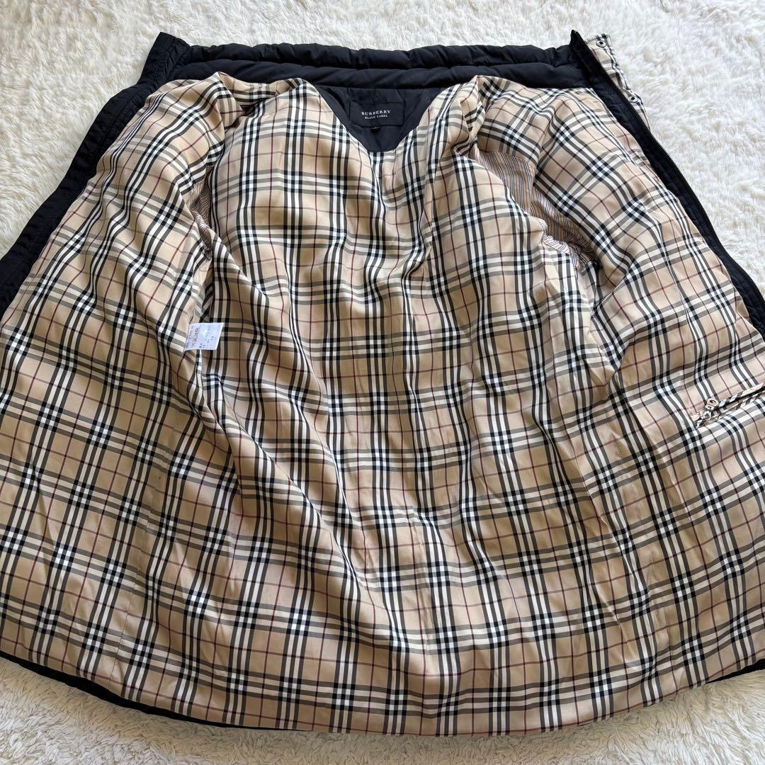 ✨バーバリーブラックレーベル ダウンジャケット　コートL 黒ホース刺繍