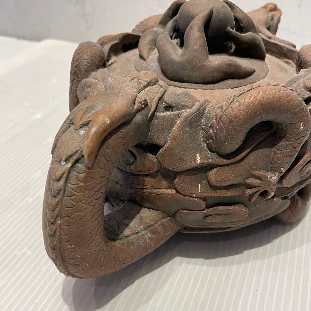 中国土産　急須　中国宜興 魚化龍　中国茶器　年代物　一点もの　アンティーク