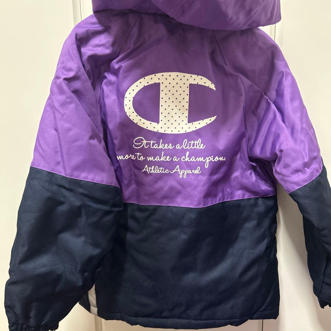 新品　チャンピオン　スキーウェア　スノボウェア　紫　パープル　上下　150cm